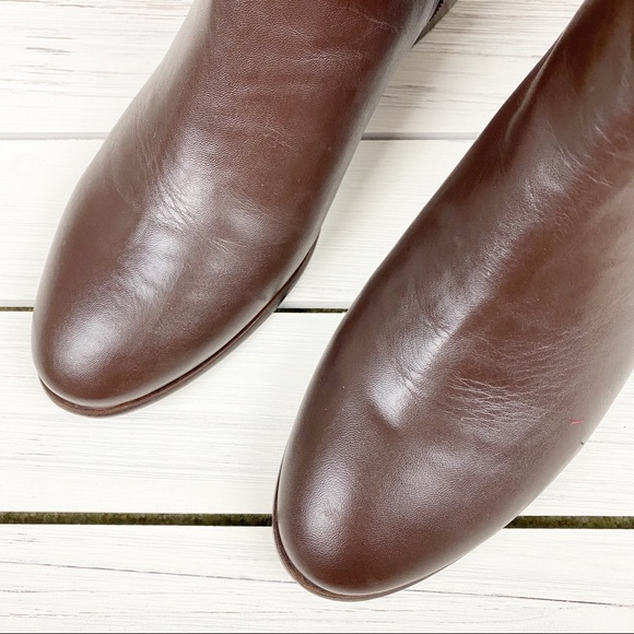 Jack Rogers Bailee Brown Leather Ankle Boots 9.5 - Picture 3 of 8